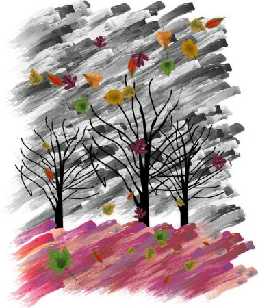 Рисование в старшей группе поздняя осень