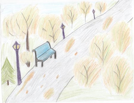 Детские рисунки осень