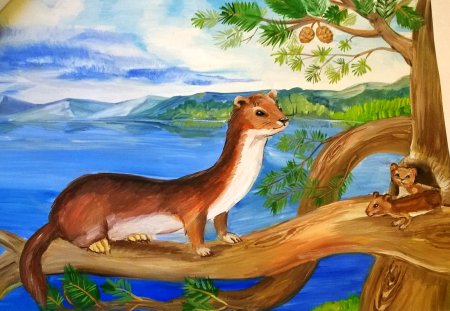 Горностай рисунок