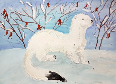 Горностай куница живопись