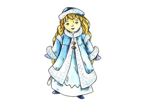 Снегурочка детский рисунок