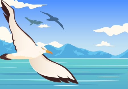 Птица Альбатрос вектор