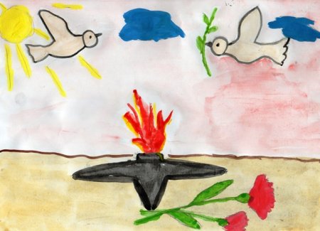 Детские рисунки вечного огня