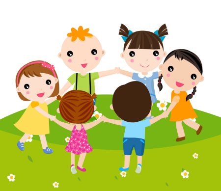 Дети в хороводе в детском саду