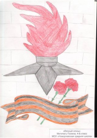 Вечный огонь рисунок