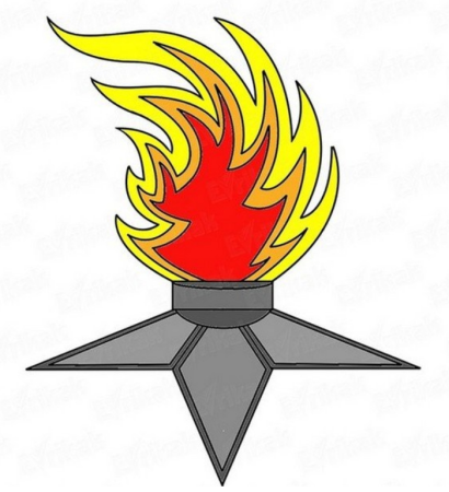 Поэтапное рисование вечного огня