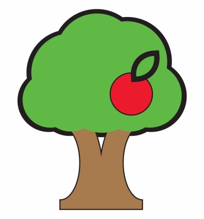 Яблоня с глазками для детей