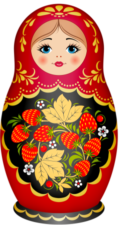 Матрешка Хохлома вектор