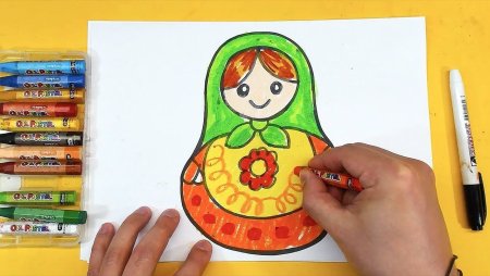 Матрешки для рисования цветные