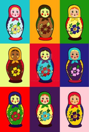 Рисование матрешки