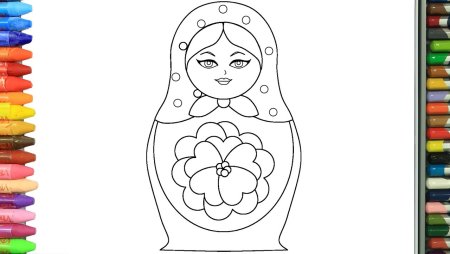 Матрешки для рисования детям