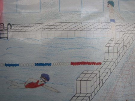 Рисунок на тему плавание