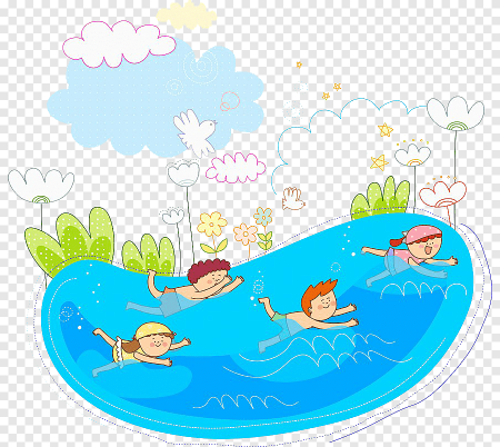 Купание на прозрачном фоне