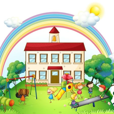 Детский сад картина здание
