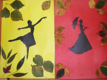 Силуэтная аппликация из бумаги