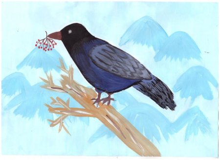Грач детский рисунок