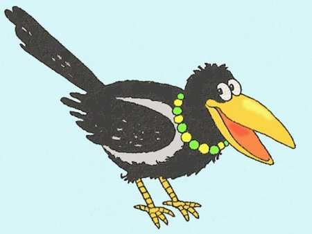 Ворона с бусами