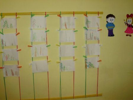 Стенд для рисунков в ДОУ
