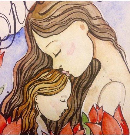Мамина нежность рисунки