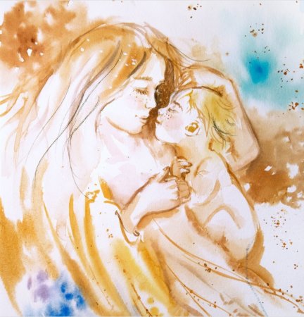 Мама и ребенок иллюстрация