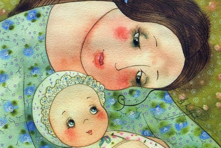 День матери милые иллюстрации