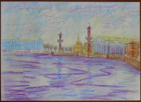 Рисование река Нева