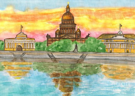 Разводные мосты в Санкт-Петербурге вектор