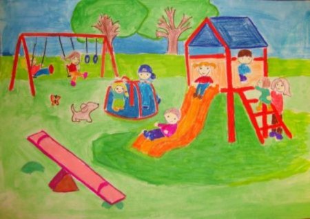 Рисунок мой детский сад (55 фото)