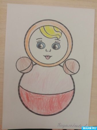 Неваляшка рисование для детей