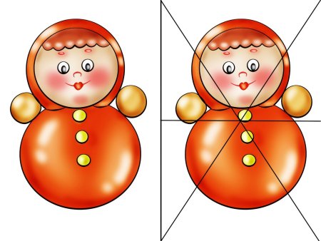 Неваляшка для раскрашивания для детей