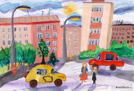 Мы рисуем улицу рисунки детей