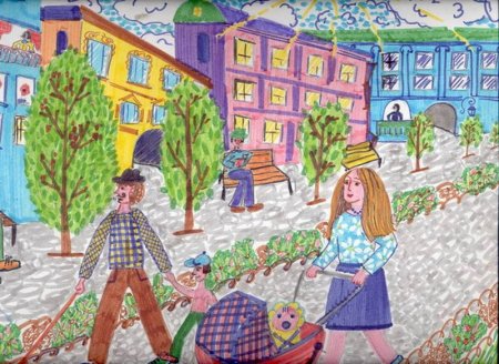 Мы рисуем улицу рисунки детей