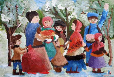 Масленица рисунок