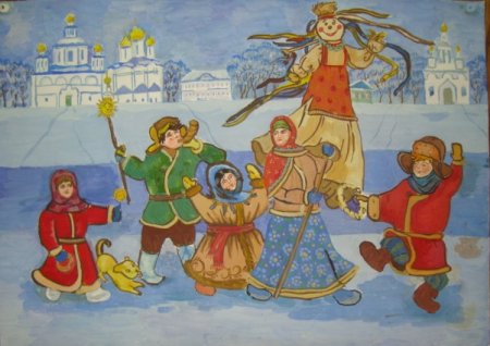 Народные гуляния рисунки