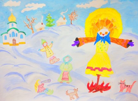 Масленица рисунок