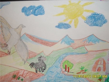 Детские рисунки на тему независимость Казахстана