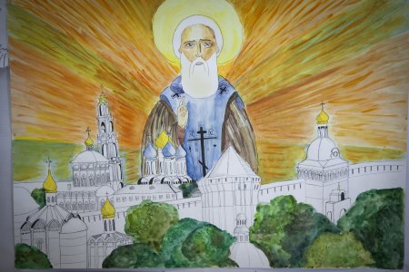 Собор Сергия Радонежского рисунок