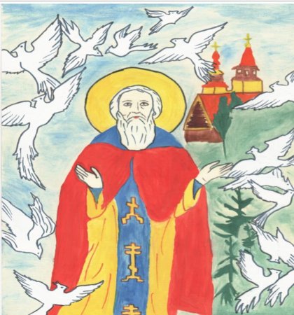 Рисунок житья Сергя Раданежского