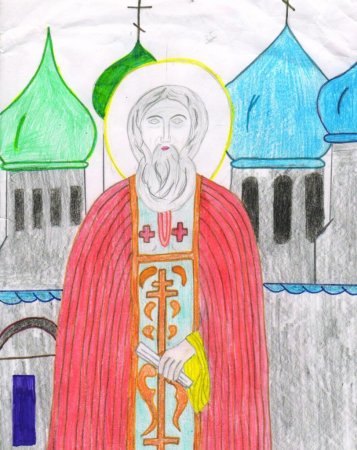 Преподобного Сергия Радонежского нарисовать