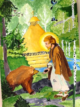 Детство преподобного Сергия Радонежского рисунок