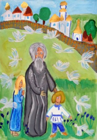 Преподобный Сергий Радонежский рисунки детей