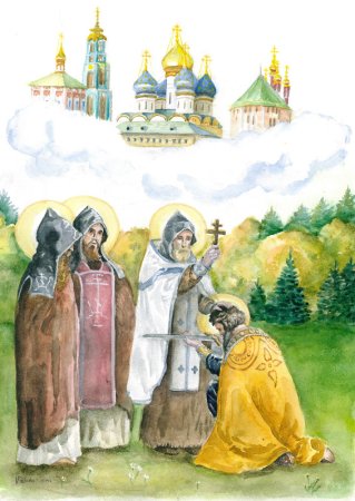 Иллюстрации о житие преподобного Сергия Радонежского