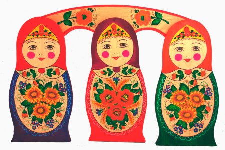 Семеновская роспись матрешки