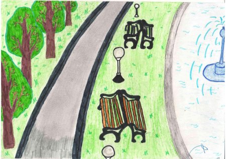 Парк детский рисунок