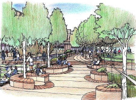 Парк набросок