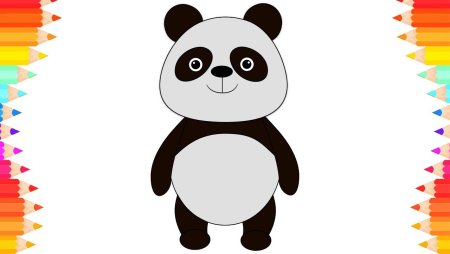 Панда рисунок для детей