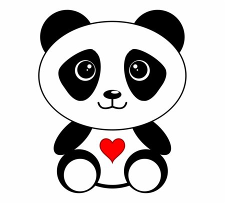 Панда рисунок для срисовки