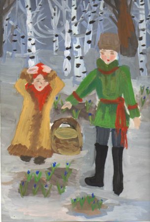 Рисунок к сказке 12 месяцев