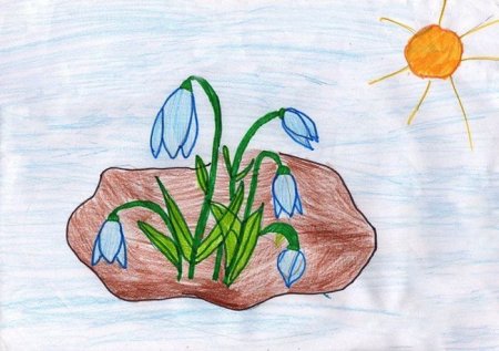 Рисование первые цветы