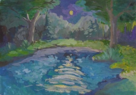 Озеро для детей по рисованию